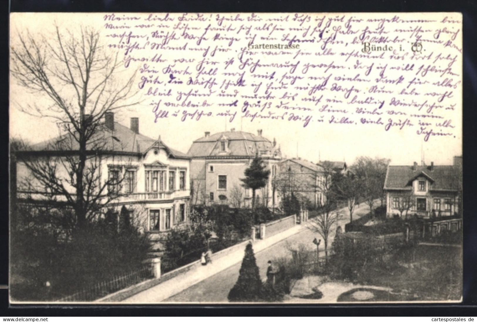 AK Bünde i. W., Gartenstrasse