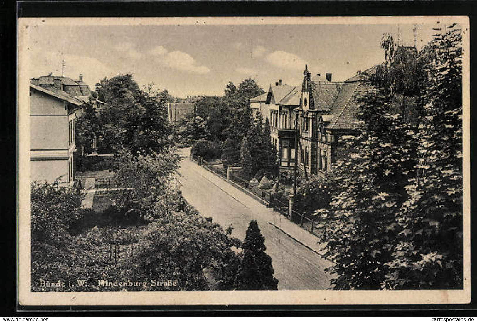 AK Bünde i. W., Hindenburg Strasse