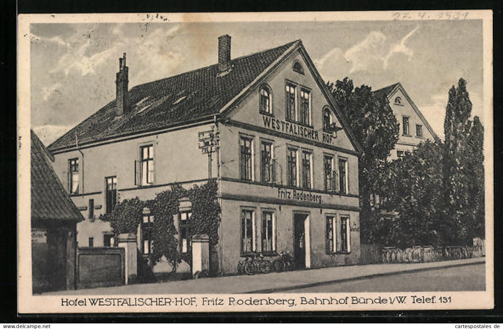 AK Bünde i. W., Hotel Westfälischer Hof