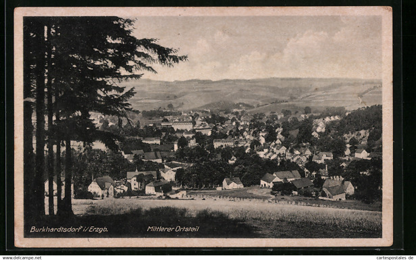 AK Burkhardtsdorf / Erzgeb., Mittlerer Ortsteil