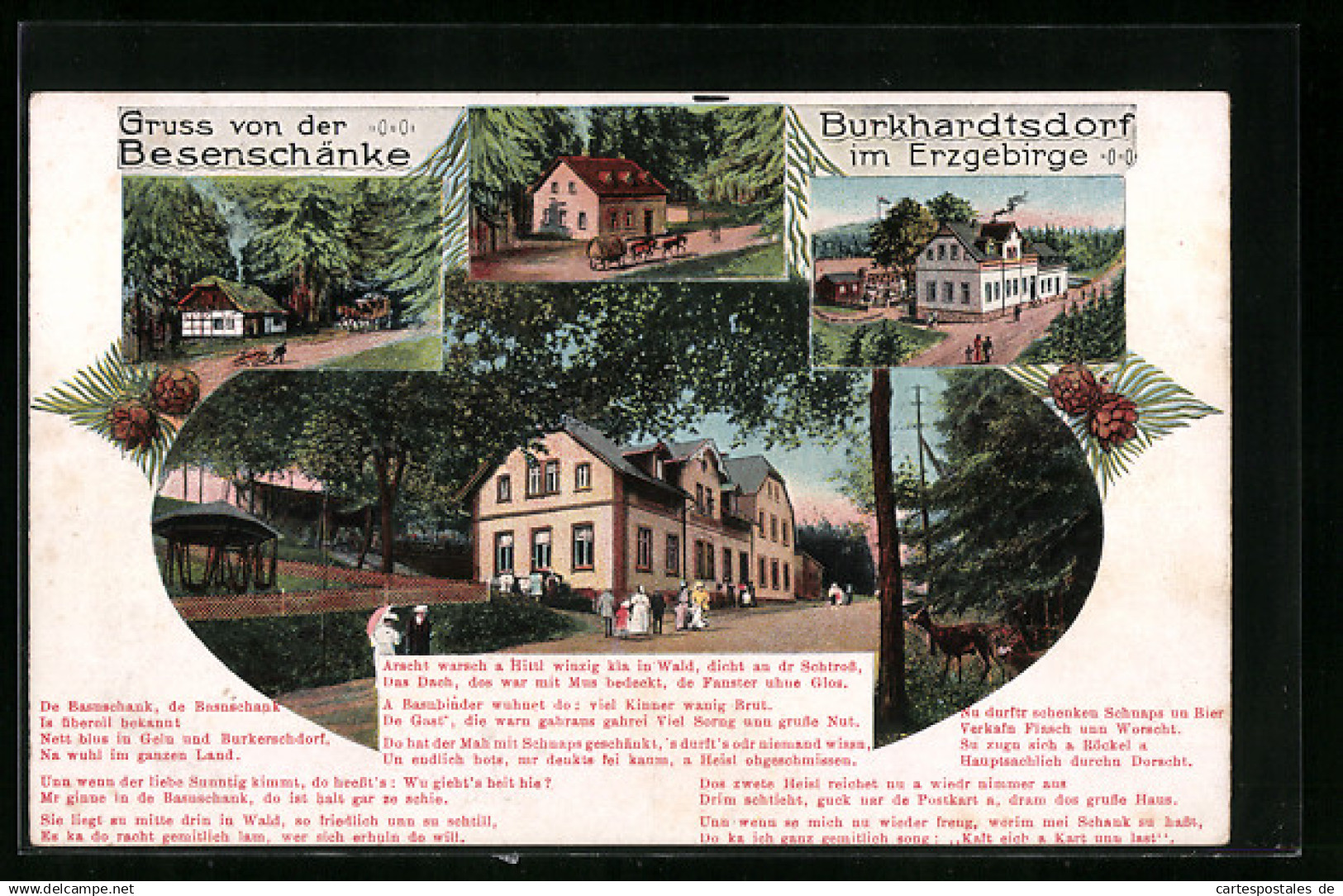 AK Burkhardtsdorf im Erzgeb., Gaststätte Besenschänke