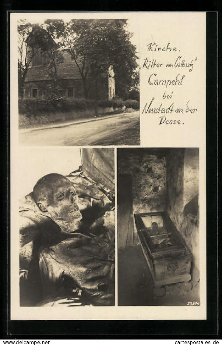 AK Campehl bei Neustadt /Dosse, Kirche Ritter von Calbutz