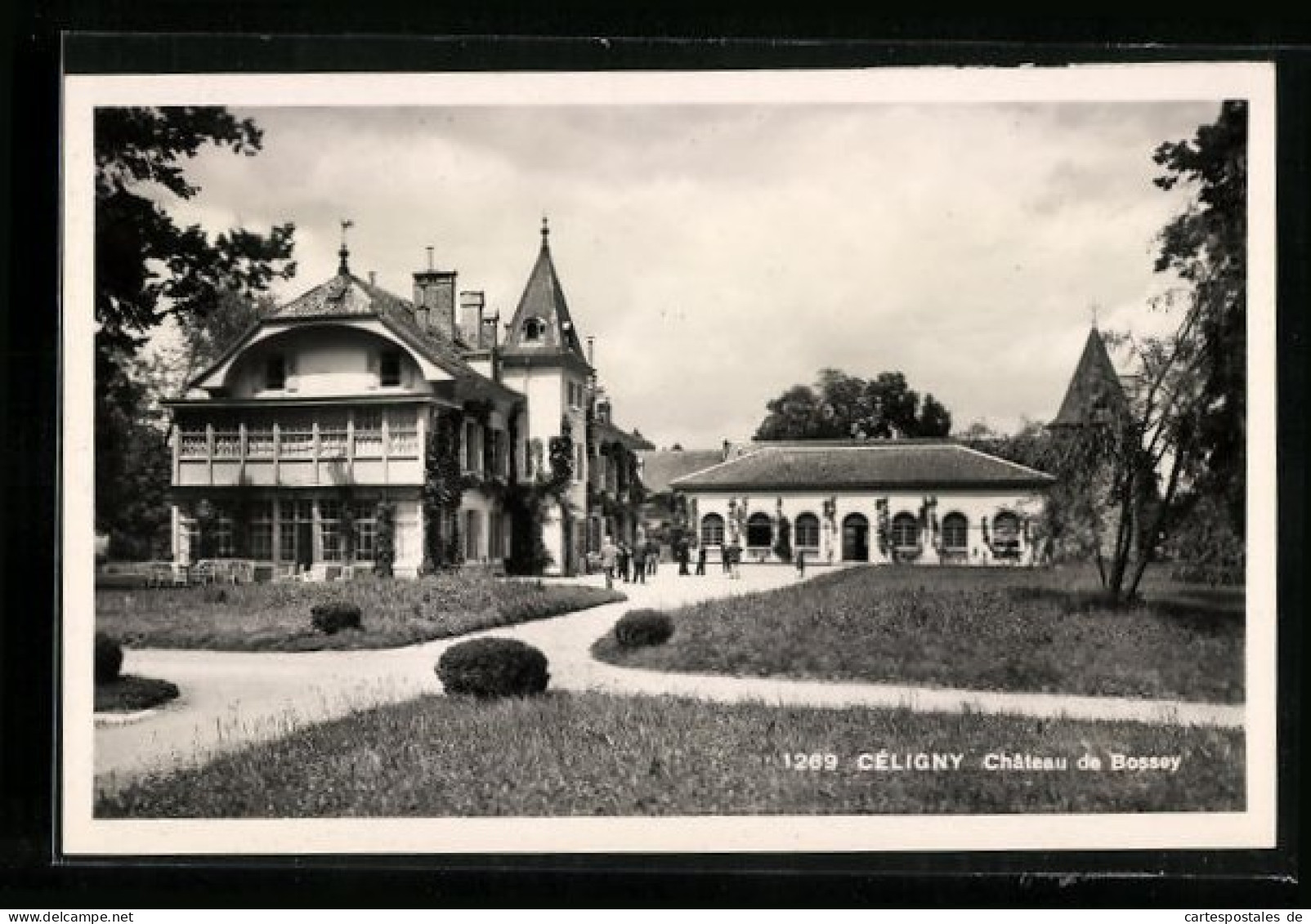 AK Céligny, Château de Bossey bei Schönwetter
