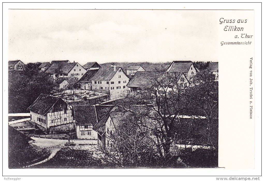 AK CH TG Ellikon a. Thur Gesammtansicht ungebraucht Foto Max Roon #192