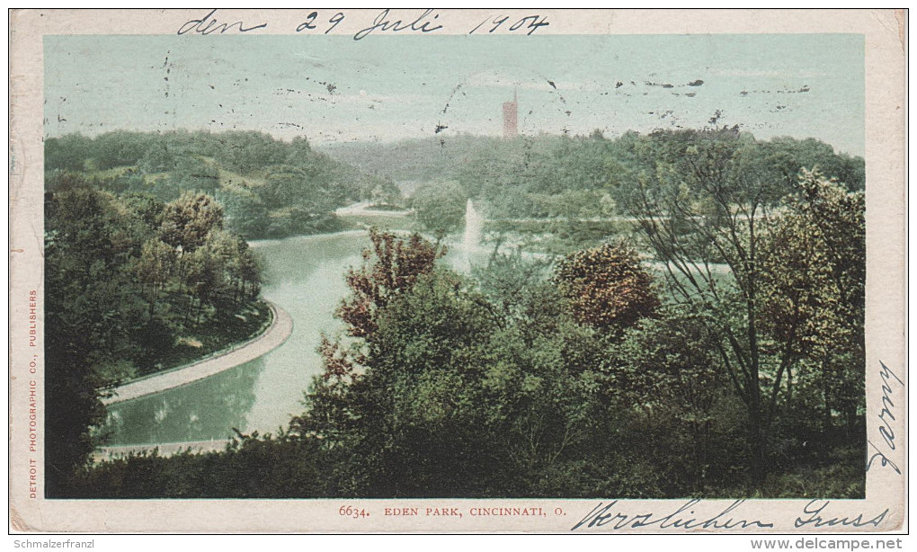 AK Cincinnati Eden Park Stand Pipe Water Tower Walnut Hills Gilbert Avenue Ohio OH Wurlitzer Bockenheim Rossel