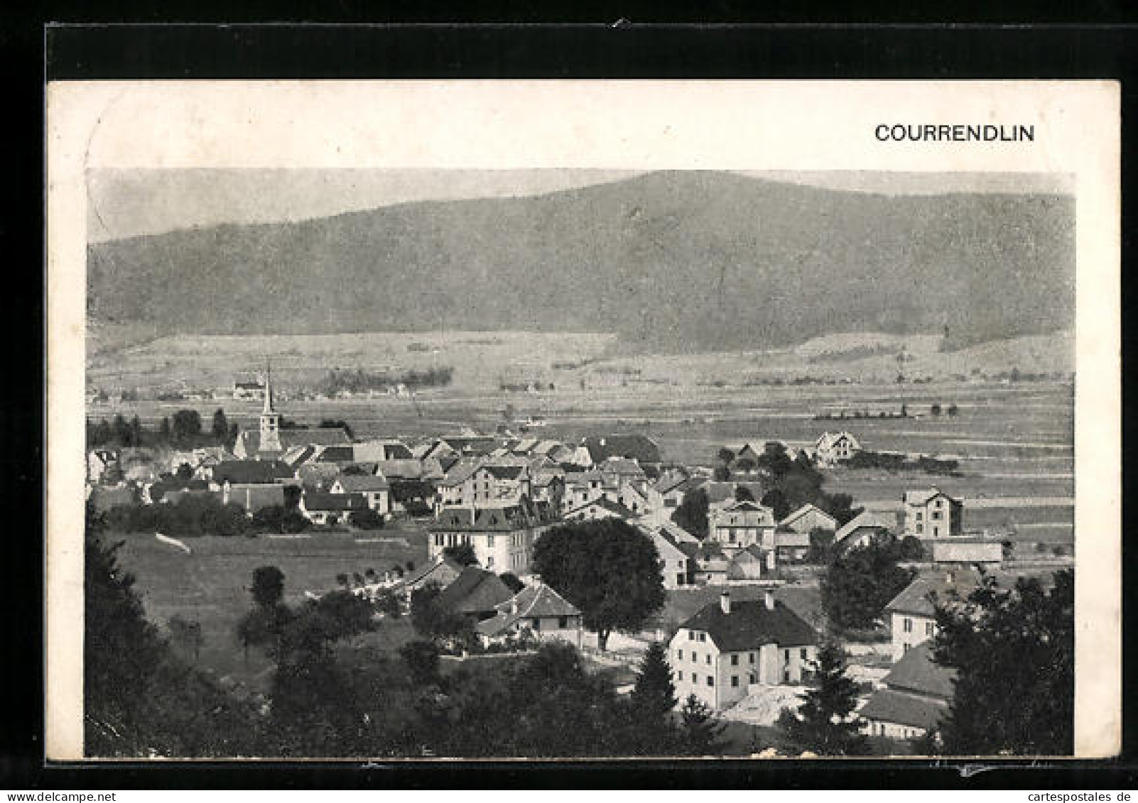 AK Courrendlin, Gesamtansicht aus der Vogelschau