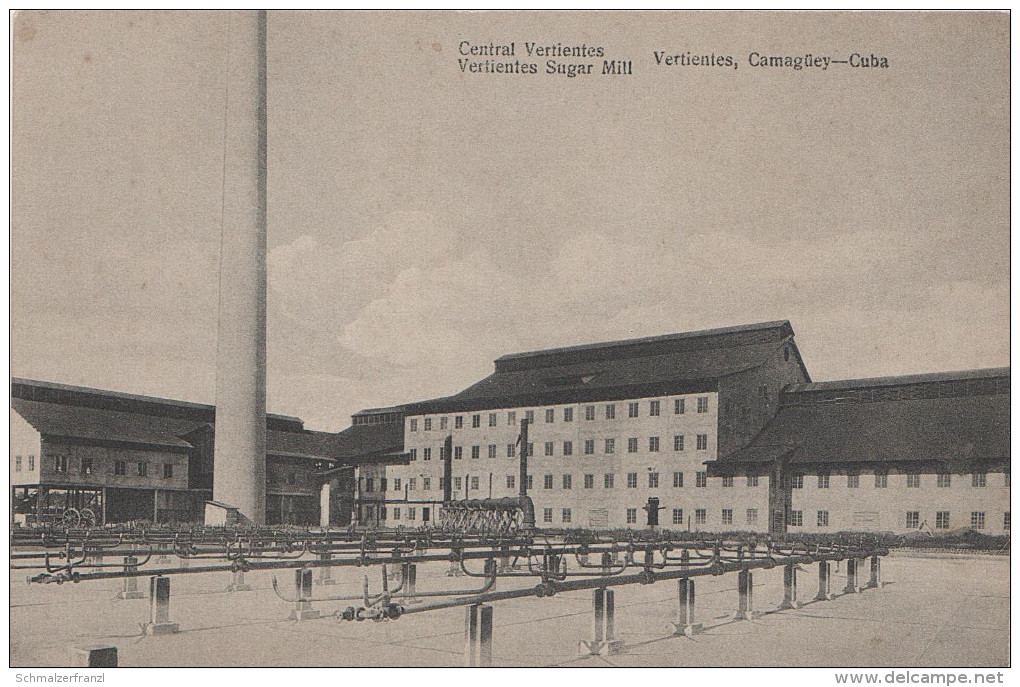 AK Cuba Kuba Central Vertientes Sugar Mill Camagüej Fabrik Zucker Muehle Mühle Karibik Caribic