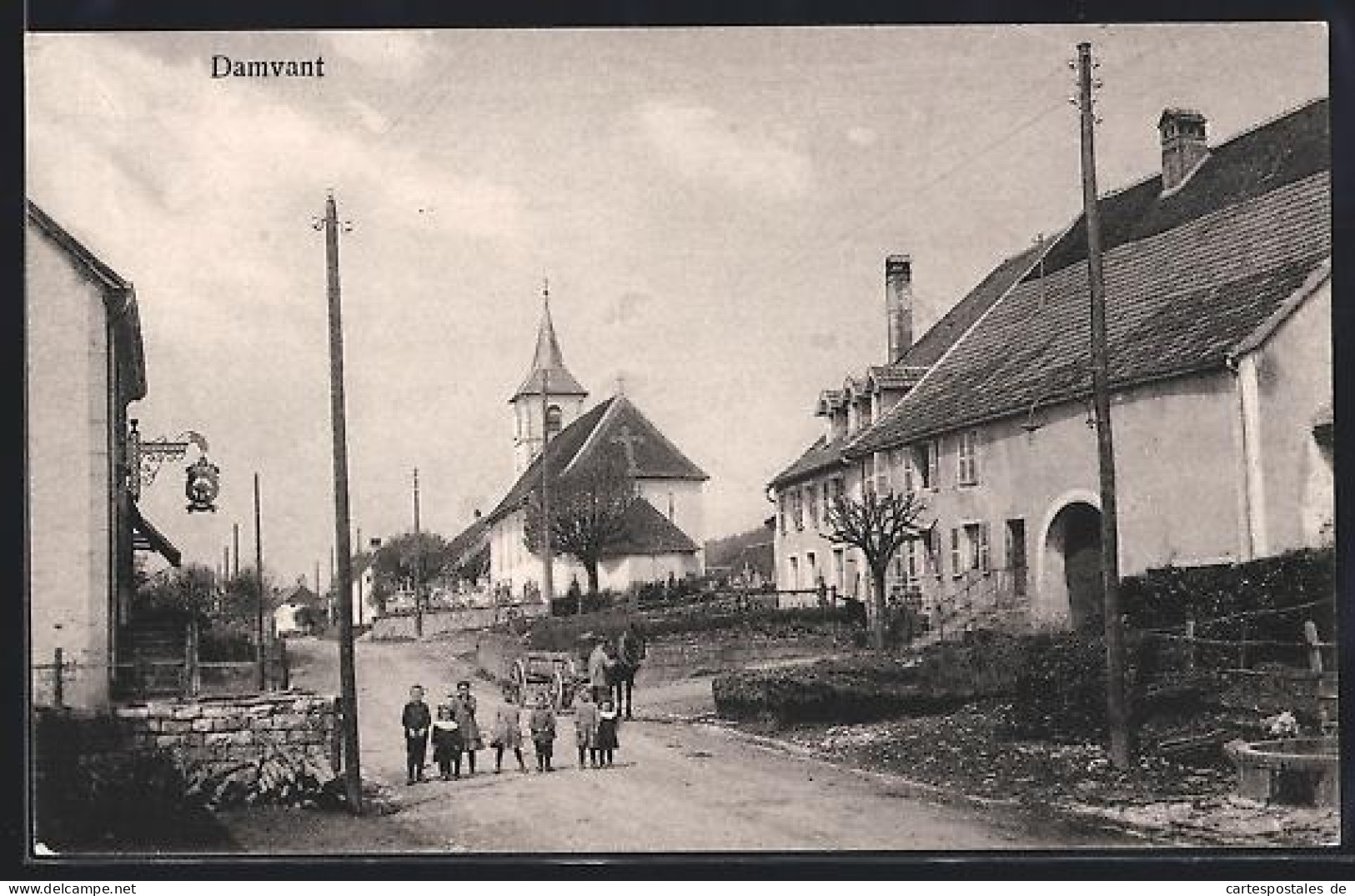 AK Damvant, Blick zur Kirche