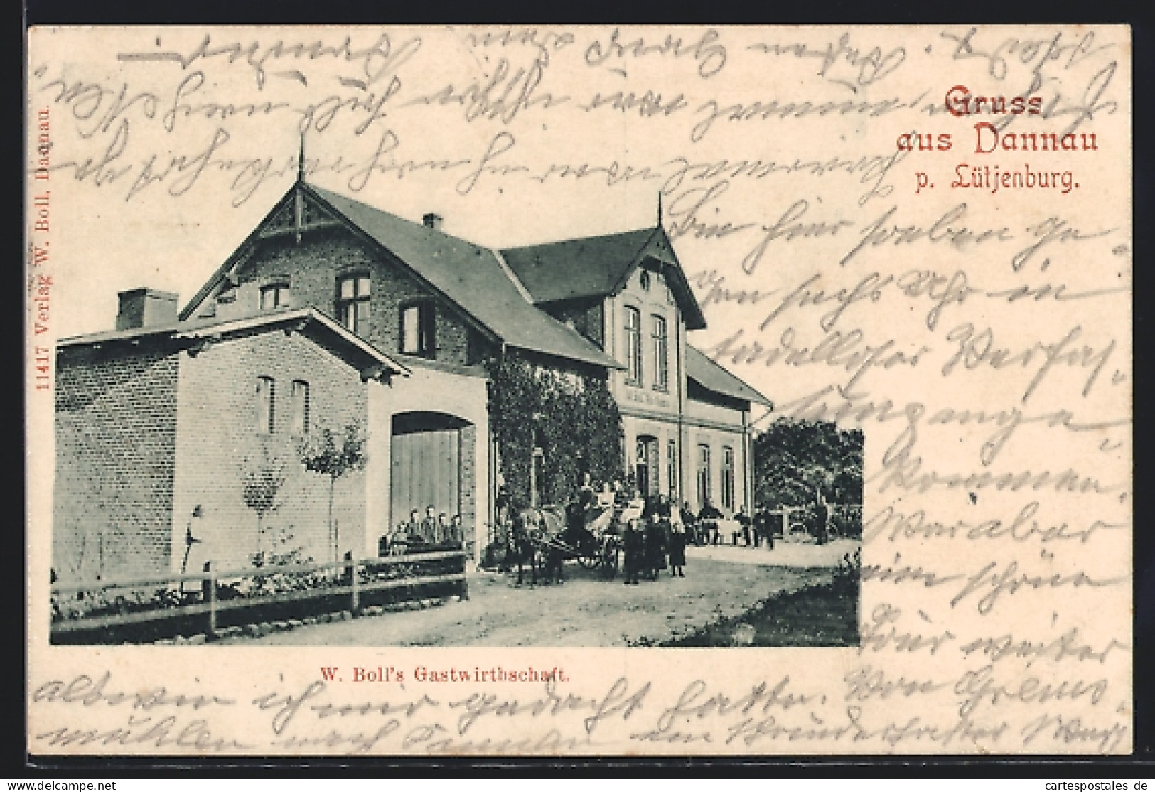 AK Dannau p. Lütjenburg, Gasthaus W. Boll