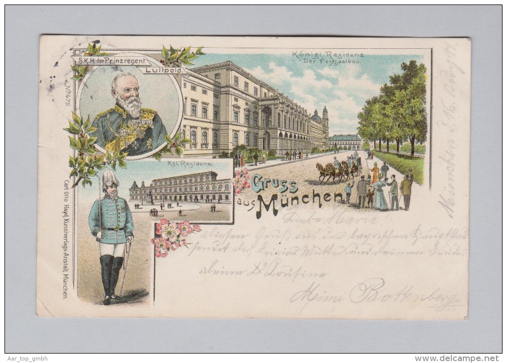 AK DE BAY MÜNCHEN 1897-08-16 München Litho Carl Otto Hayd