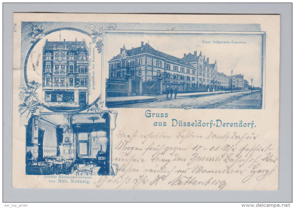 AK DE NO-WE DÜSSELDORF-DERENDORF 1900-08-29 Düsseldorf 3 Bilder AK
