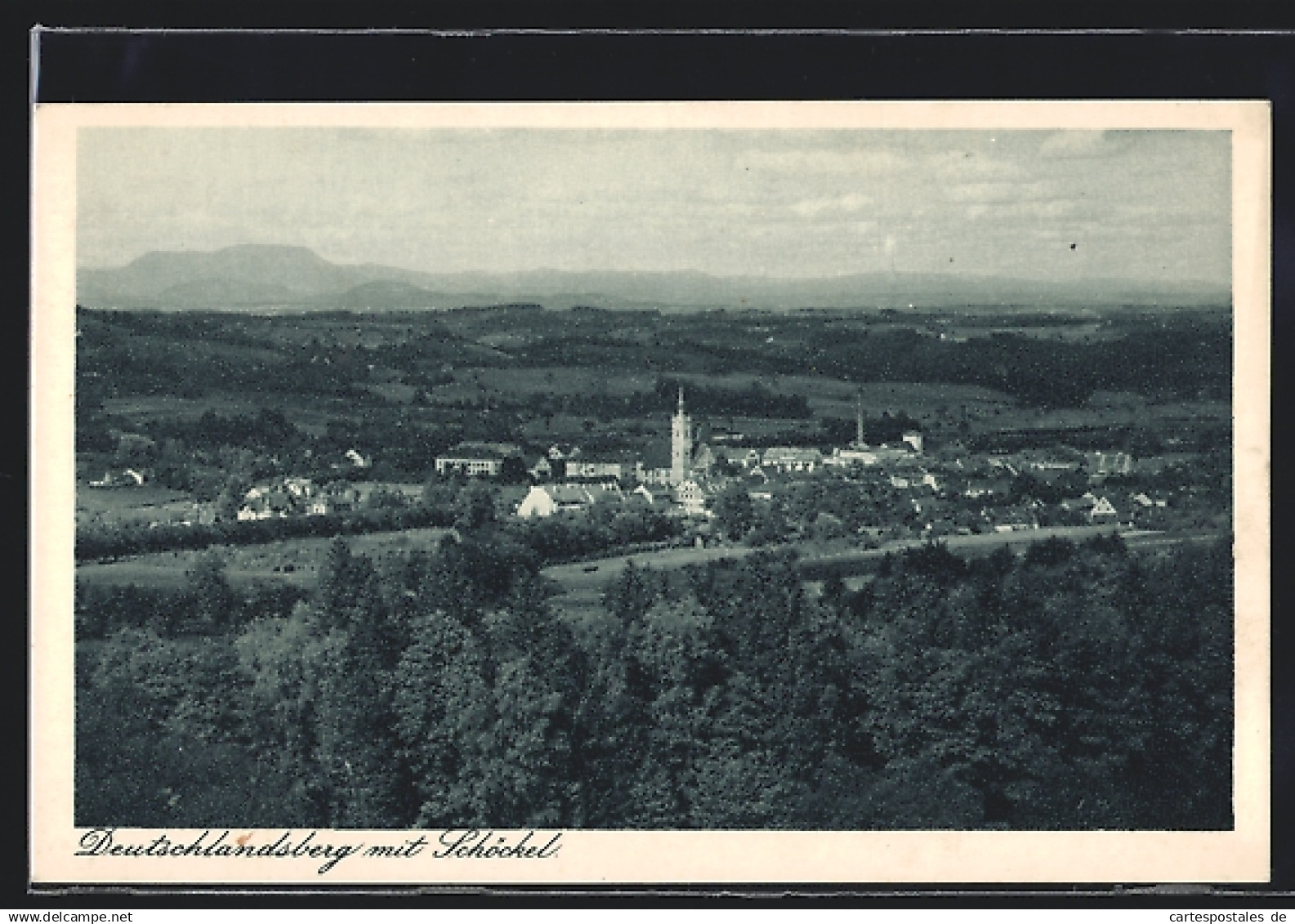 AK Deutschlandsberg, Ortsansicht mit Schöckel
