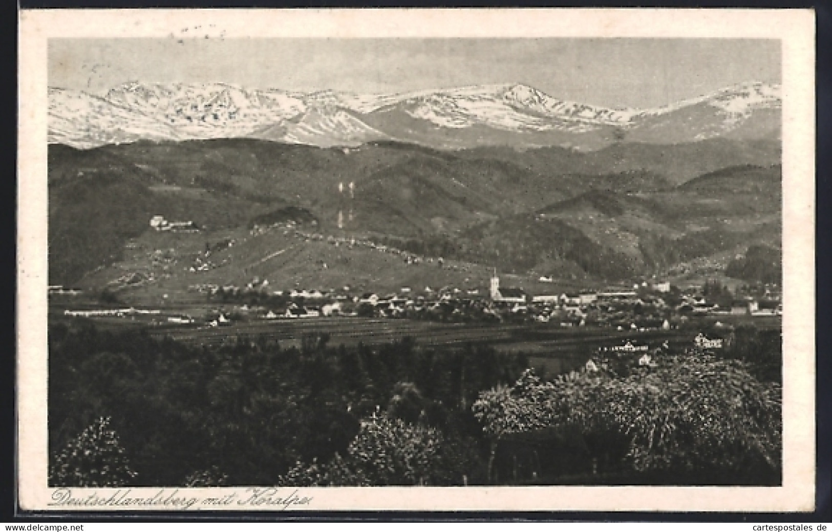 AK Deutschlandsberg, Teilansicht mit Koralpe