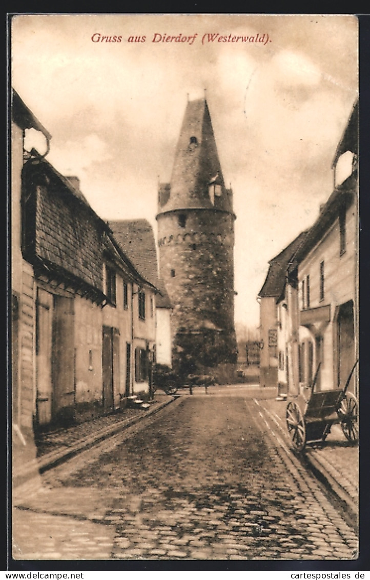 AK Dierdorf / Westerwald, Strassenpartie im Ort