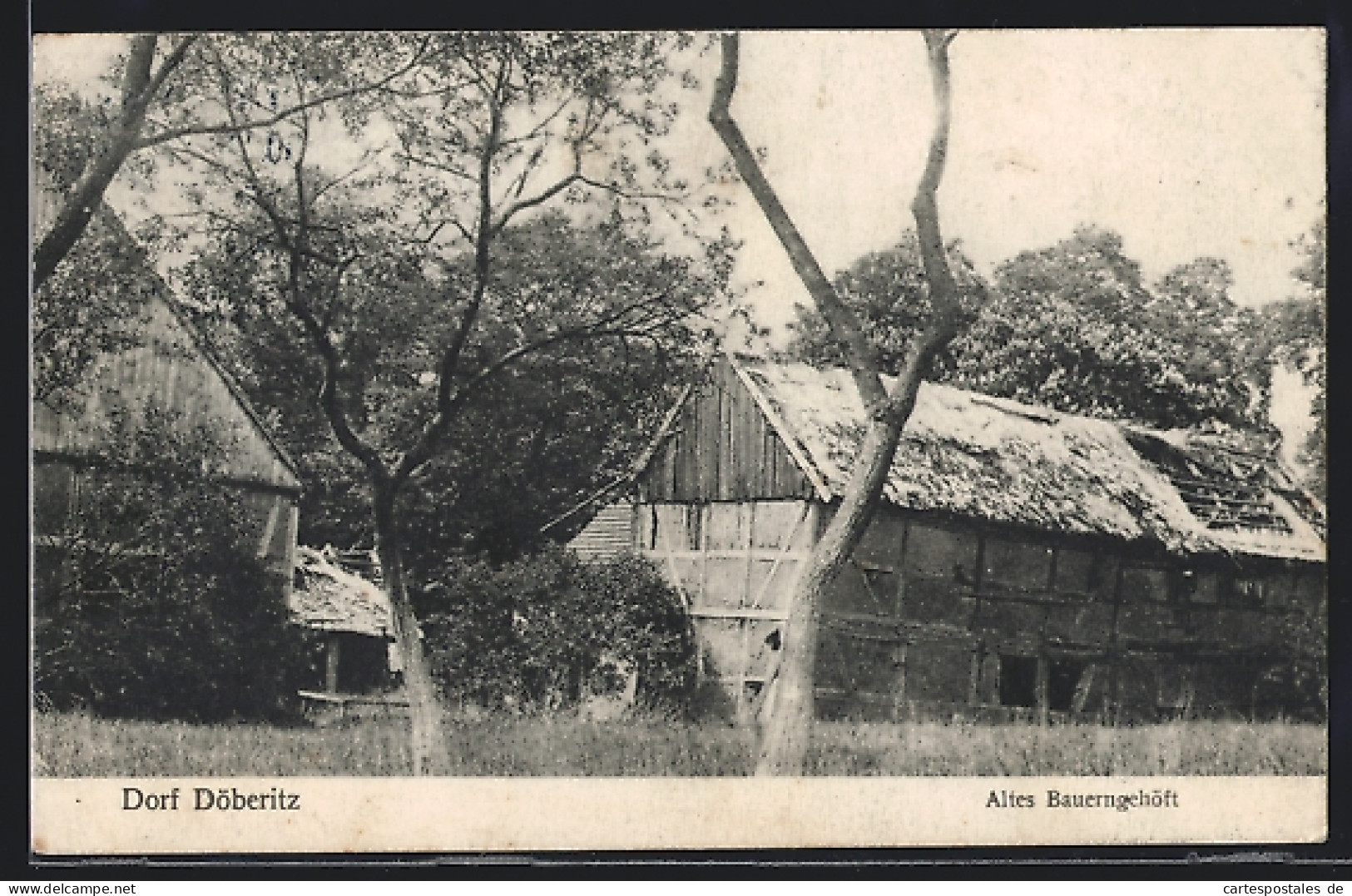 AK Döberitz / Dallgow, Altes Bauerngehöft im Dorf
