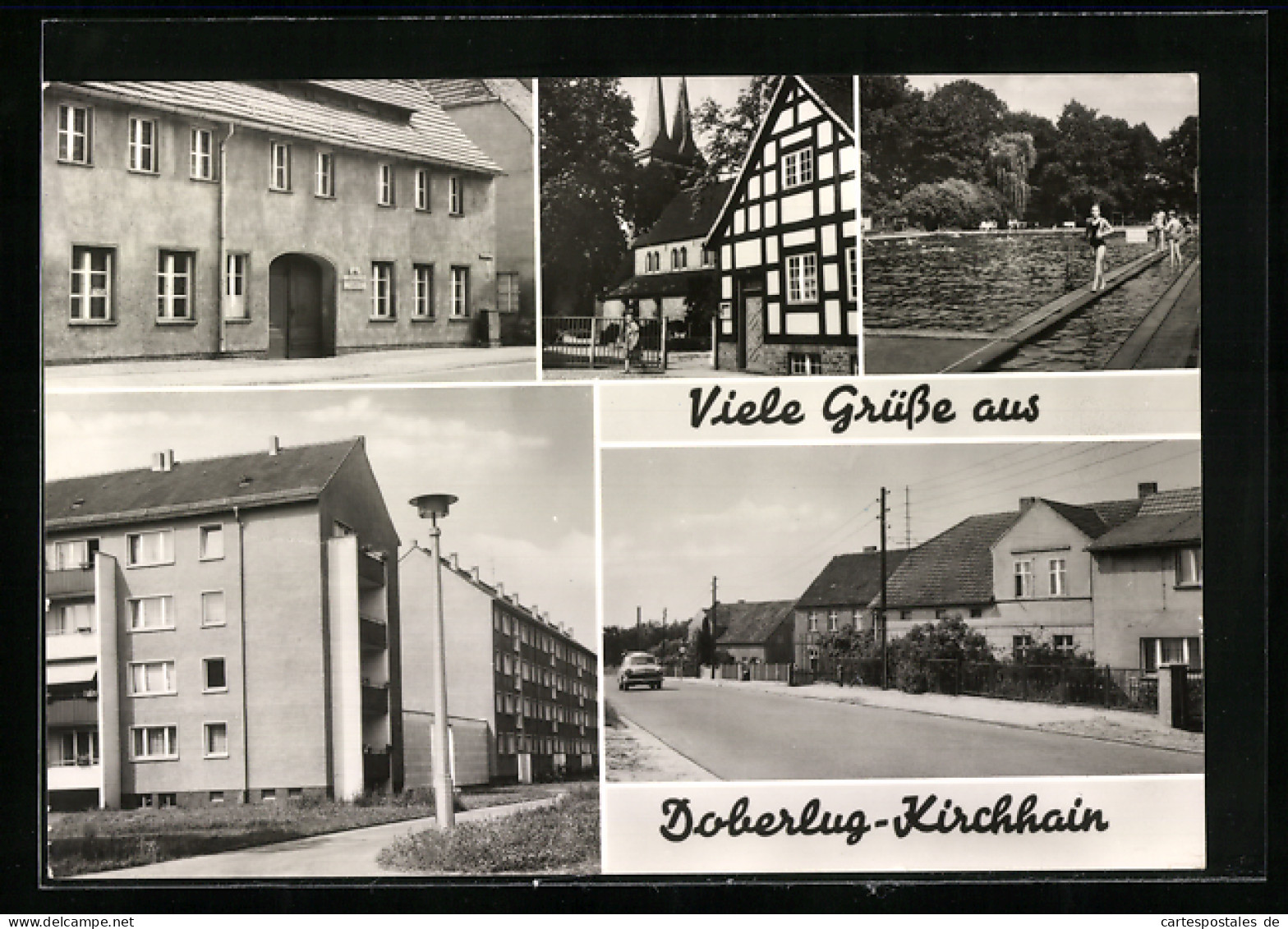 AK Doberlug-Kirchhain, Ortsansichten mit Schwimmbad