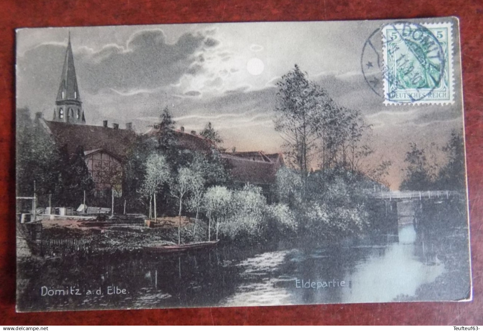 AK Dömitz a. d. Elbe : Eldepartie 1911