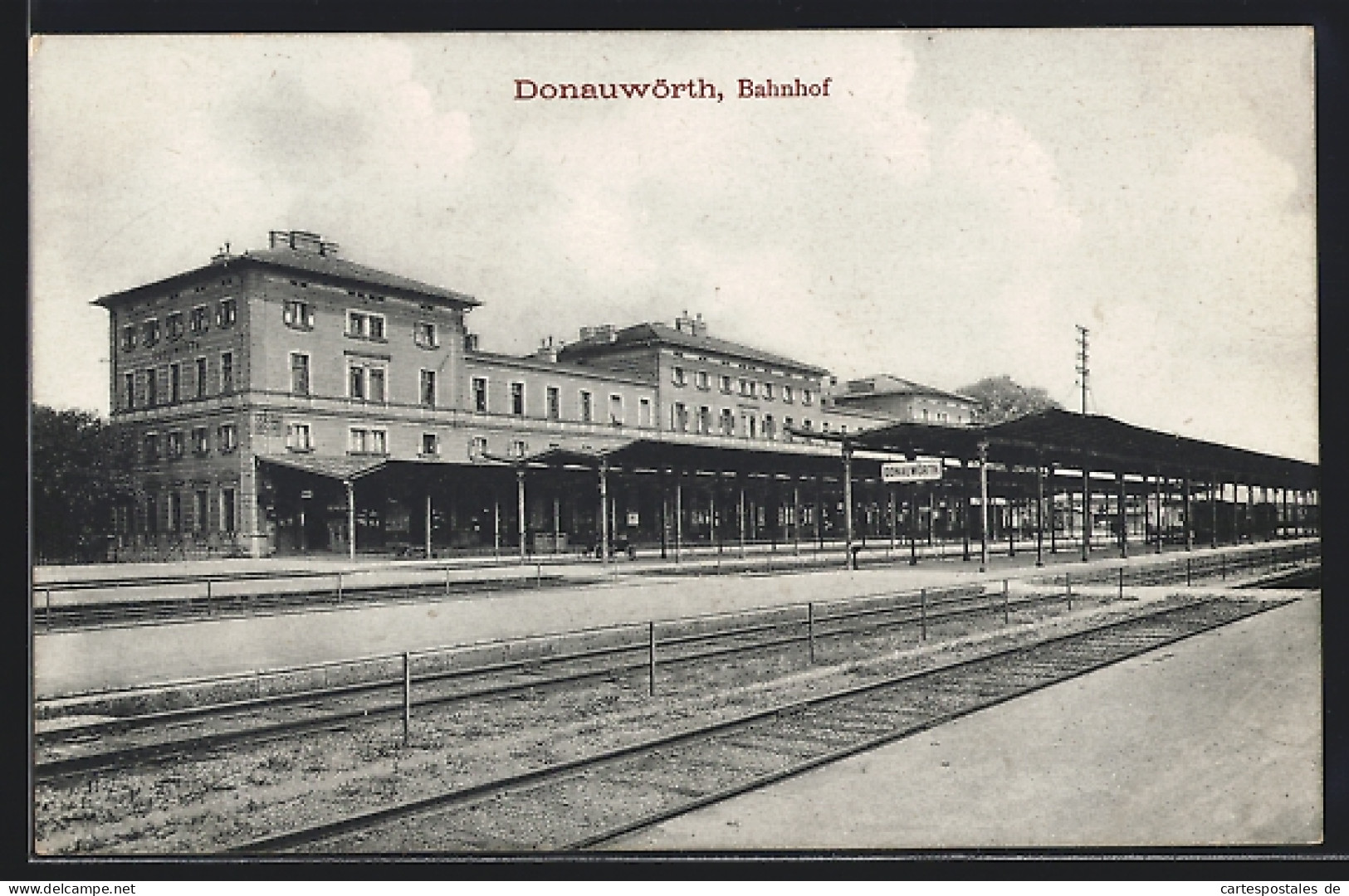 AK Donauwörth, Gleisseite des Bahnhofs