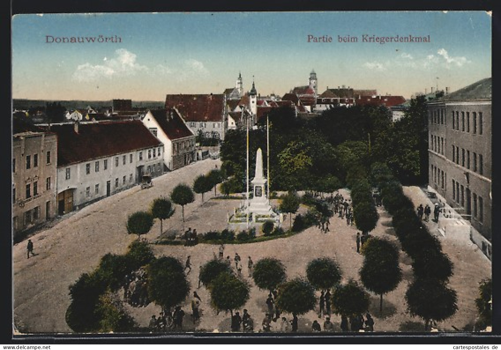 AK Donauwörth, Partie beim Kriegerdenkmal