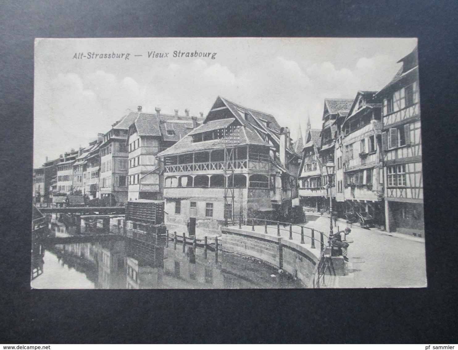 AK DR / Elsass 1908 Alt - Strassburg Vieux Strasbourg. Soldatenkarte Portofrei weitergeleitet!