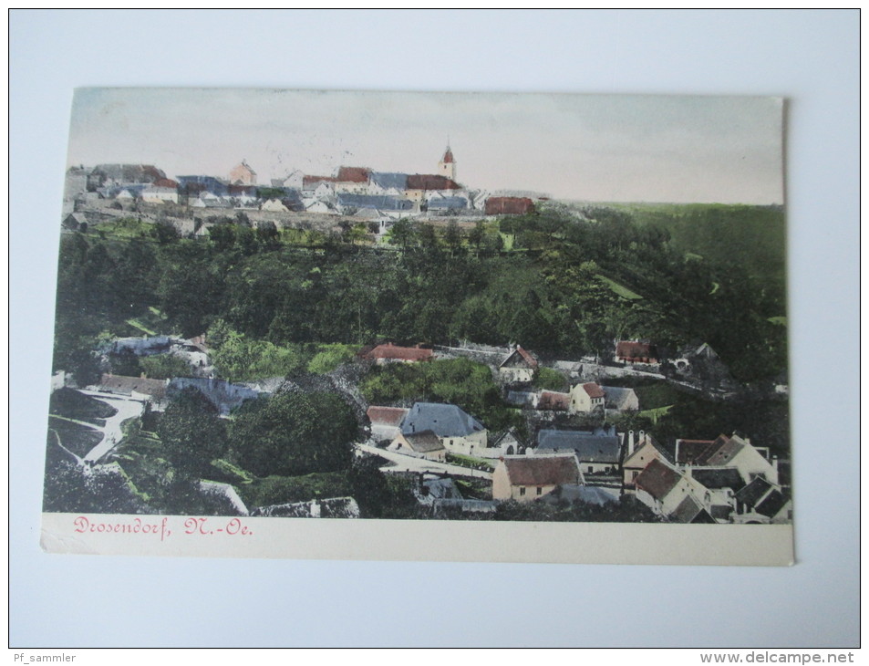 AK Drosendorf Farbig und echt gelaufen!