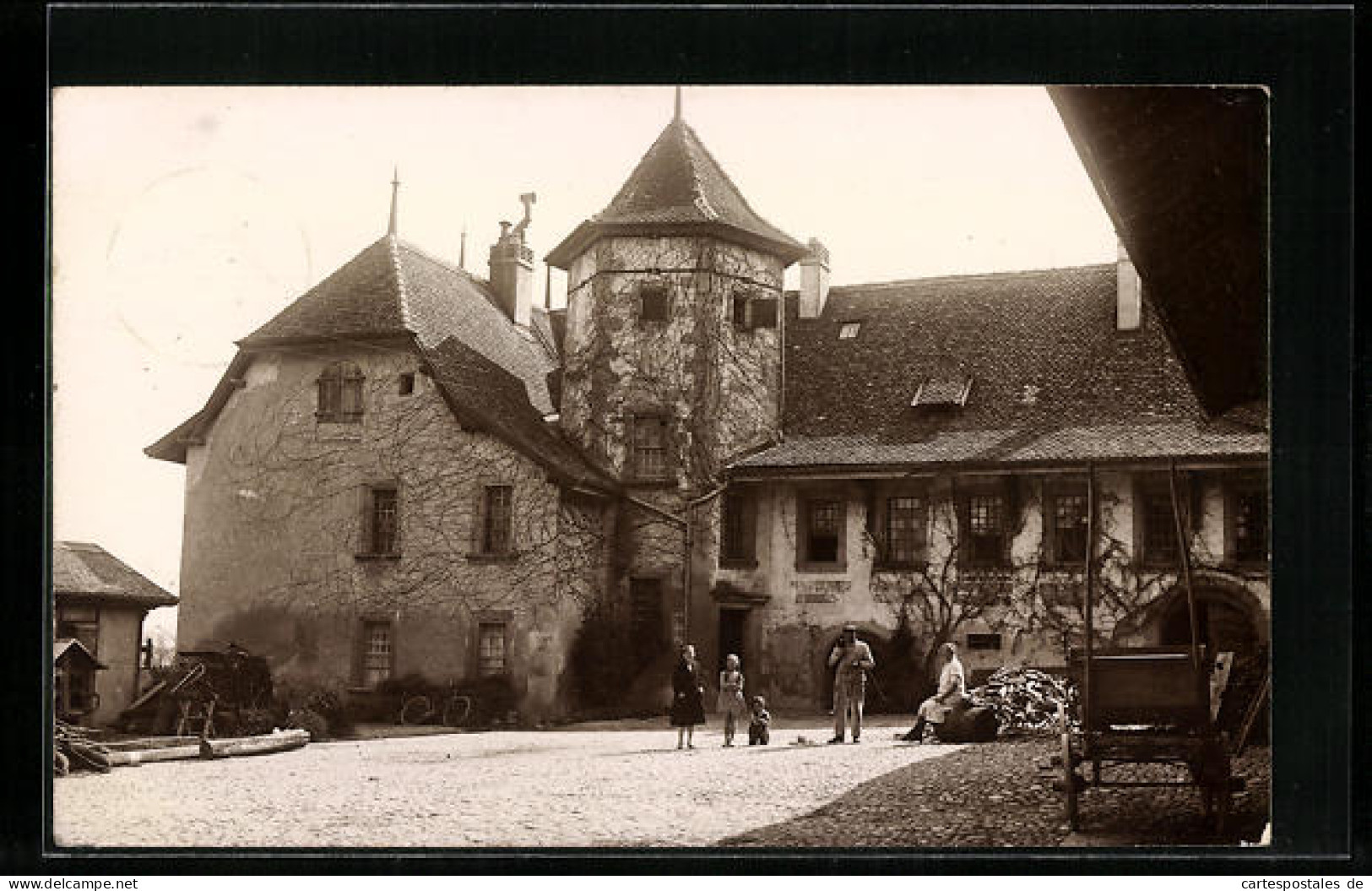 AK Duillier, Ansicht eines Gutshofes