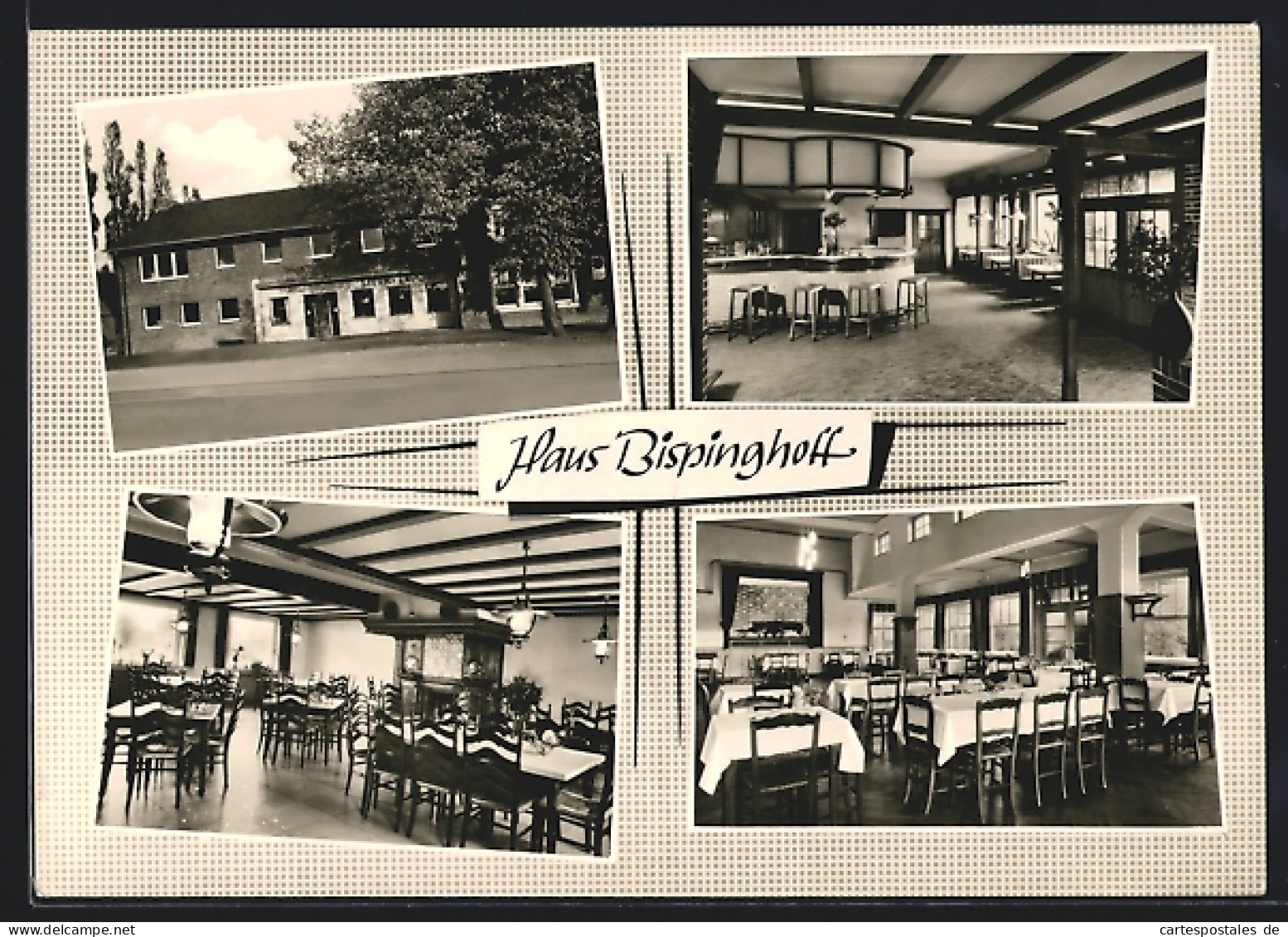 AK Dülmen / Westf., Ausflugslokal Bispinghoff mit Blick in den Speisesaal
