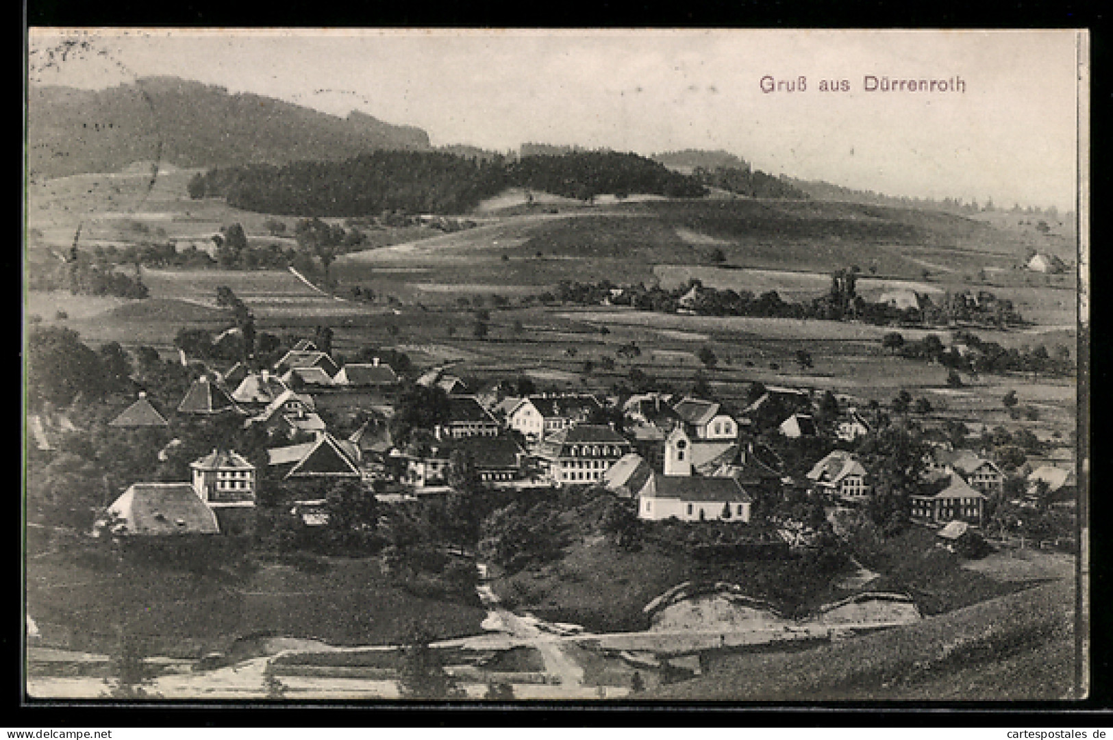 AK Dürrenroth, Ortsansicht mit Kirche