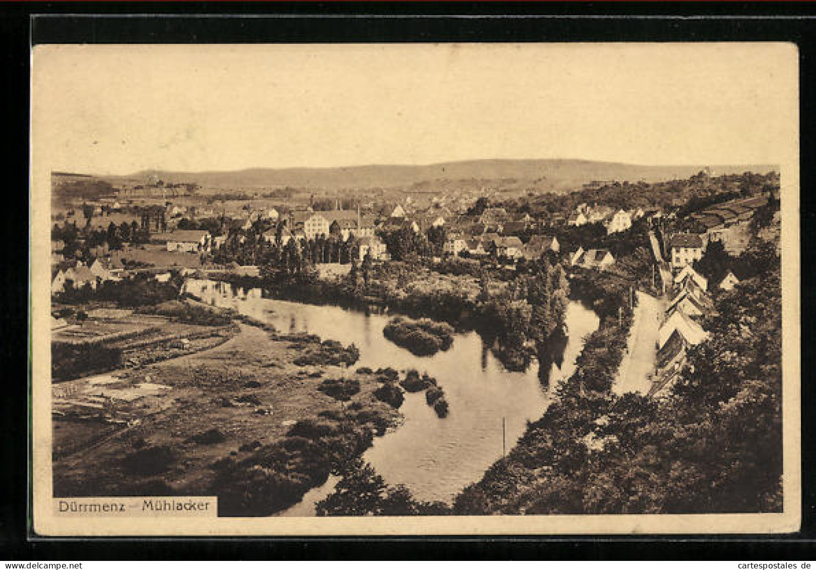 AK Dürrmenz-Mühlacker, Ortsansicht aus der Vogelschau