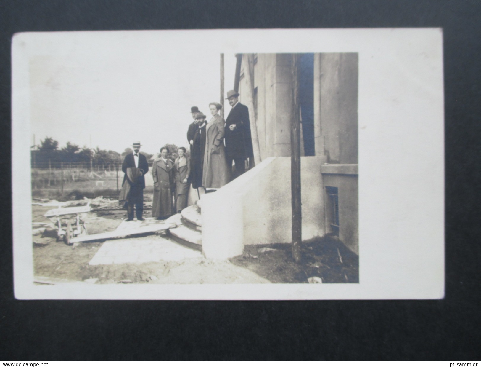 AK / Echtfoto 1914 Schlebusch / Leverkusen. Hausbau. Familie. Mehrgenerationenhaus?!