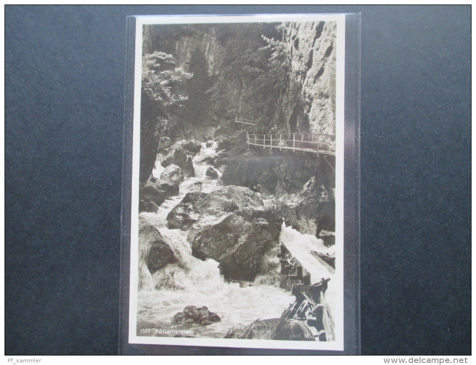AK / Echtfoto 1939 Pöllathklamm. Lanpoststempel Alterschrofen über Füssen. Kleiner Ort in Bayern!