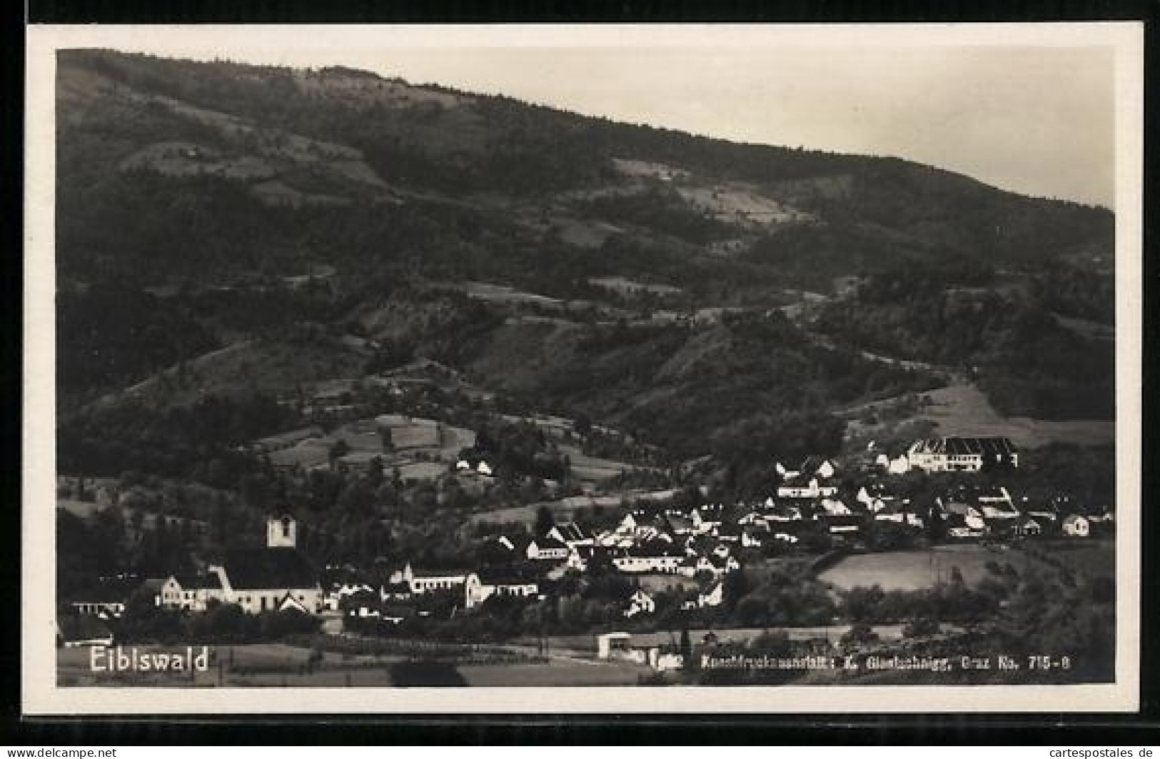 AK Eibiswald, Ortsansicht gegen die Berge