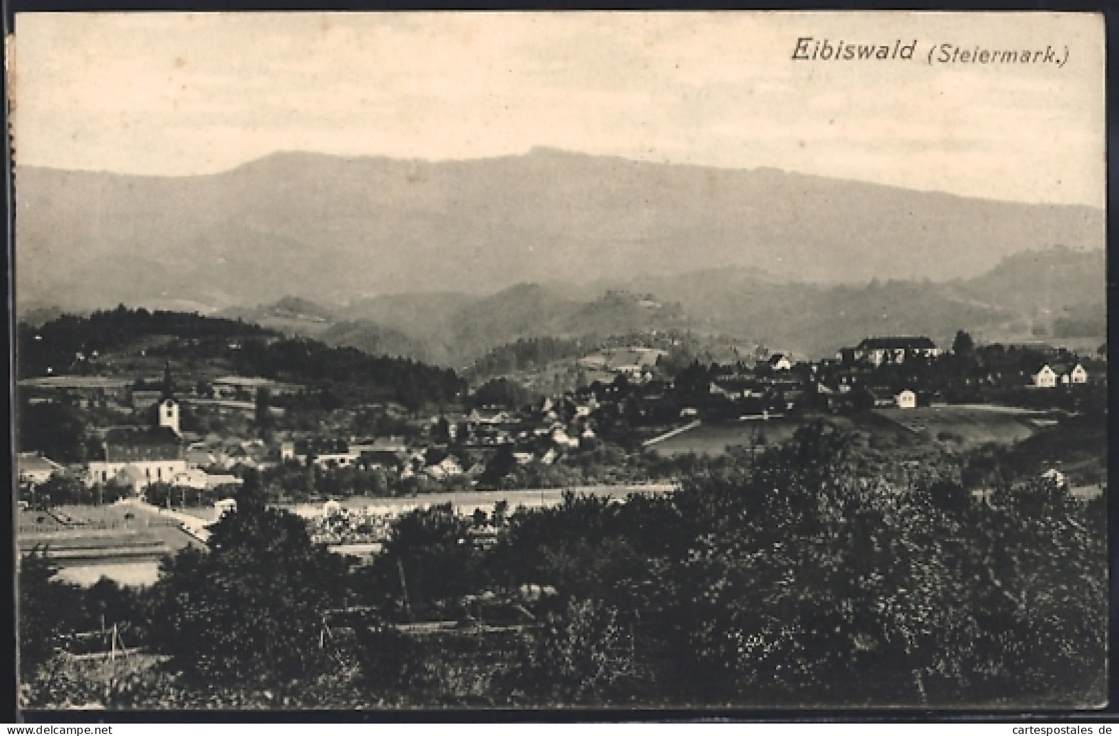 AK Eibiswald /Steiermark, Ortsansicht mit Kirche