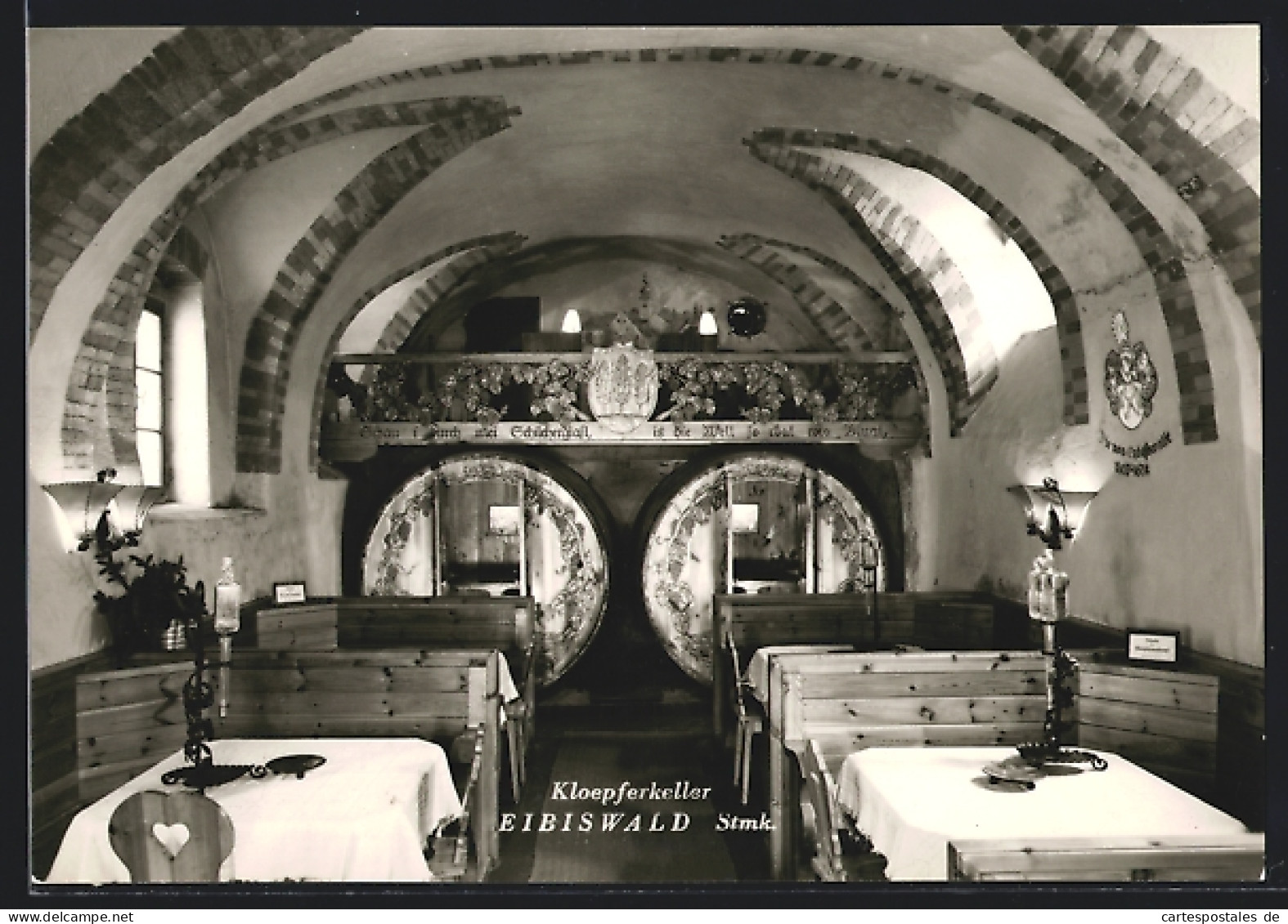 AK Eibiswald /Stmk., Innenansicht des Gasthauses Kloepferkeller