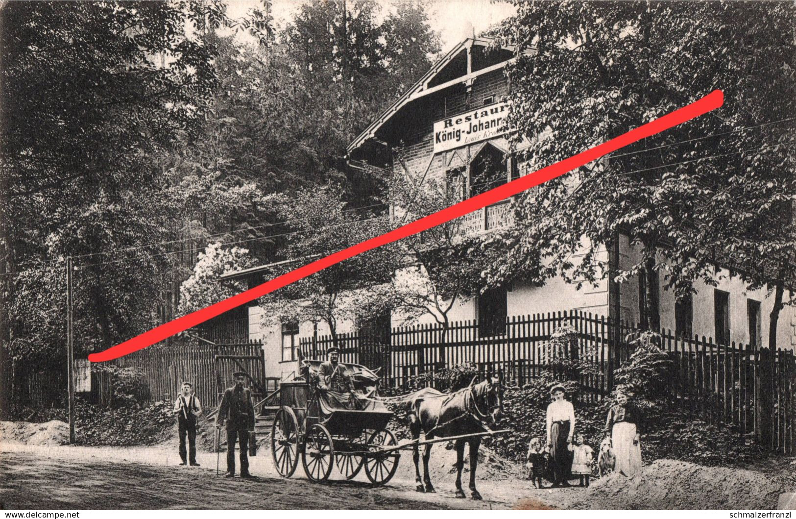 AK Eichgraben Gasthof König Johann Quelle a Zittau Hartau Olbersdorf Oybin Lückendorf Bertsdorf Hörnitz Jonsdorf Grottau