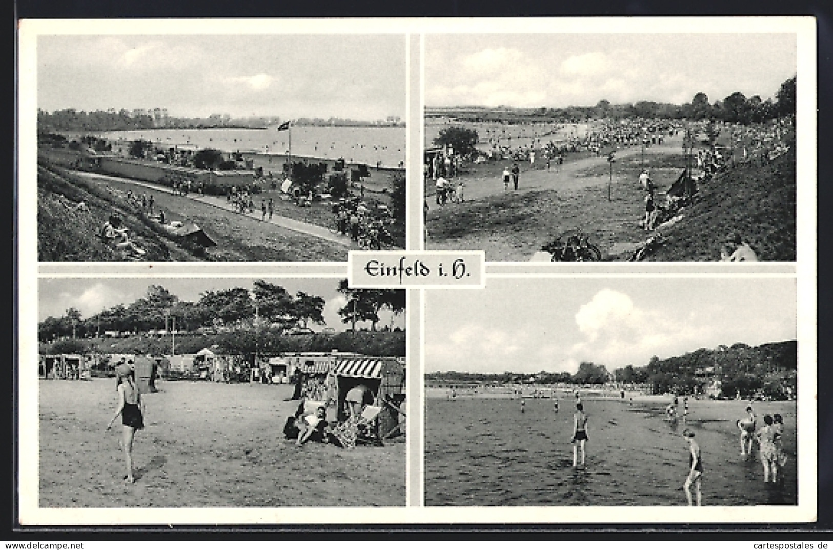 AK Einfeld i. H., Belebte Szenen vom Strand