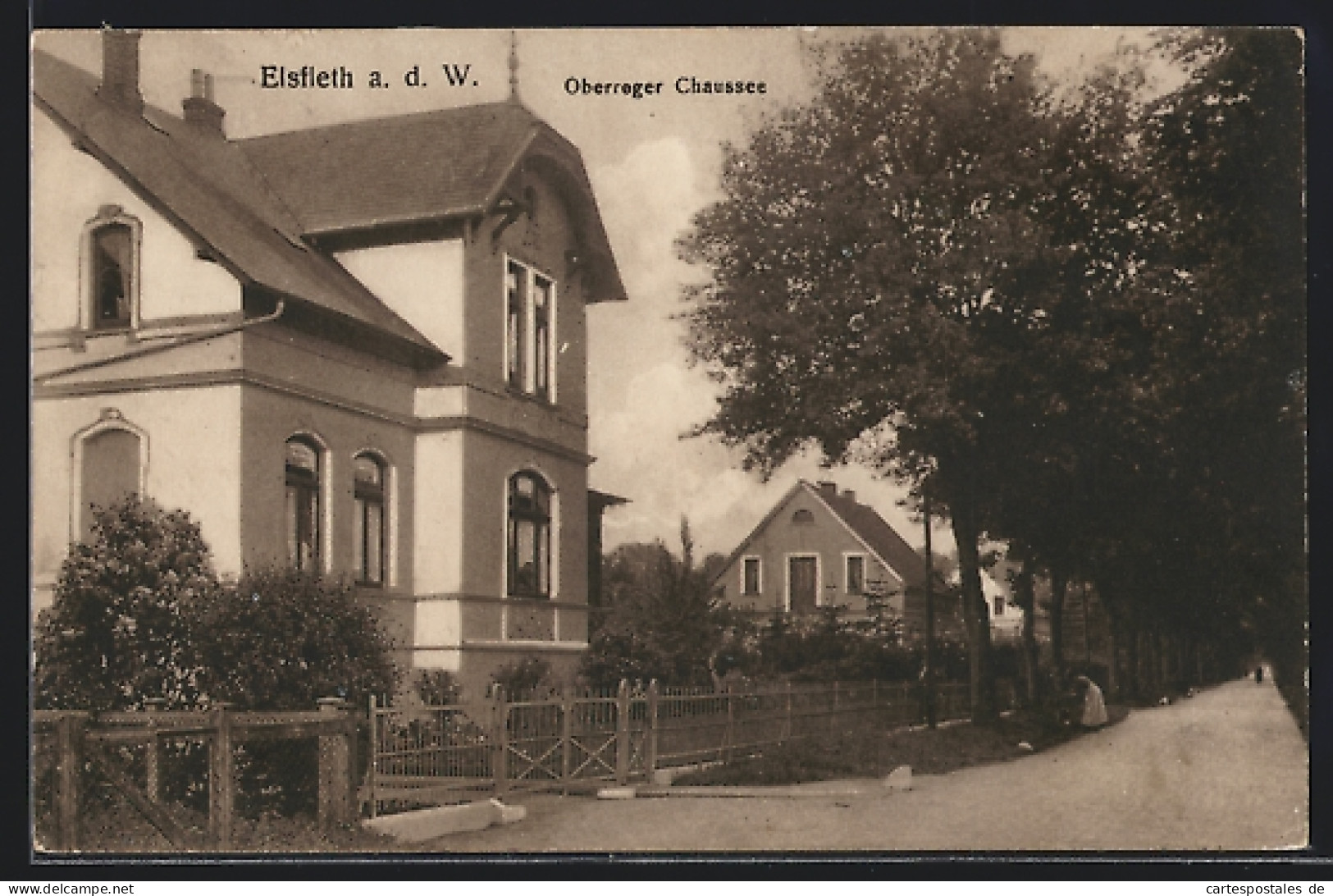 AK Elsfleth a. d. W., Blick in die Oberreger Chaussee