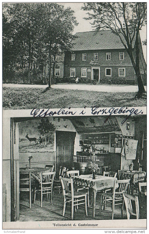 AK Elterlein Erzgebirge Gasthof Jägersruh bei Scheibenberg Annaberg Schlettau Sehma Cranzahl Oberwiesenthal Bärenstein