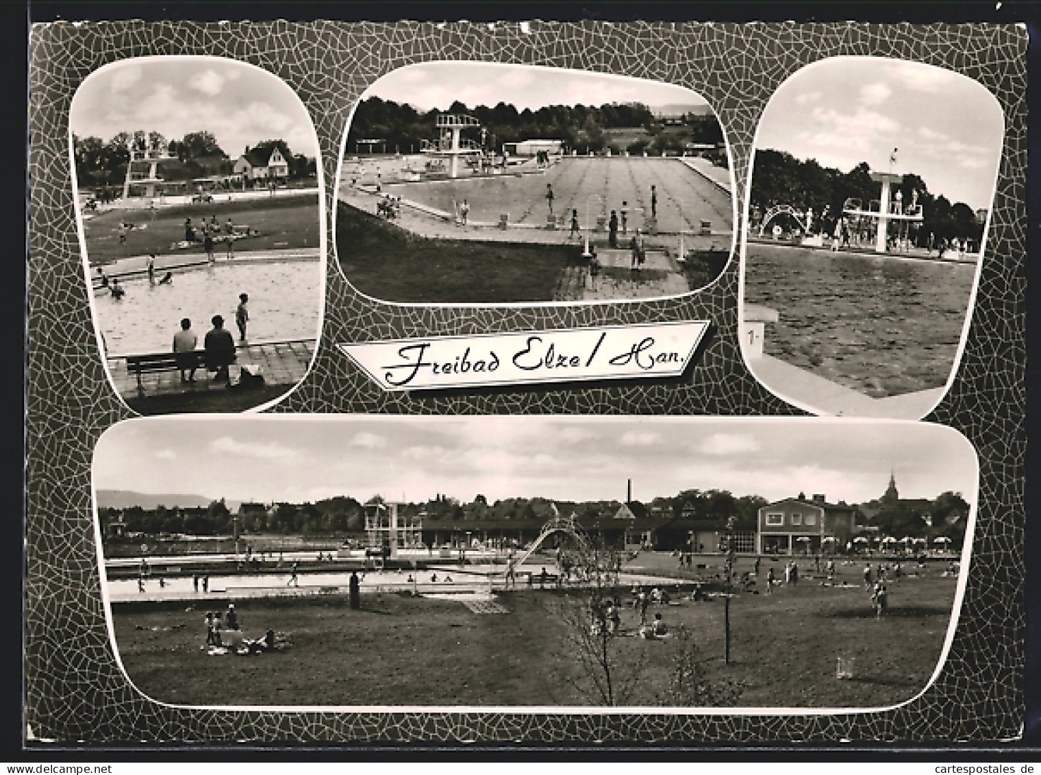 AK Elze /Han., Belebte Szenen aus dem Freibad