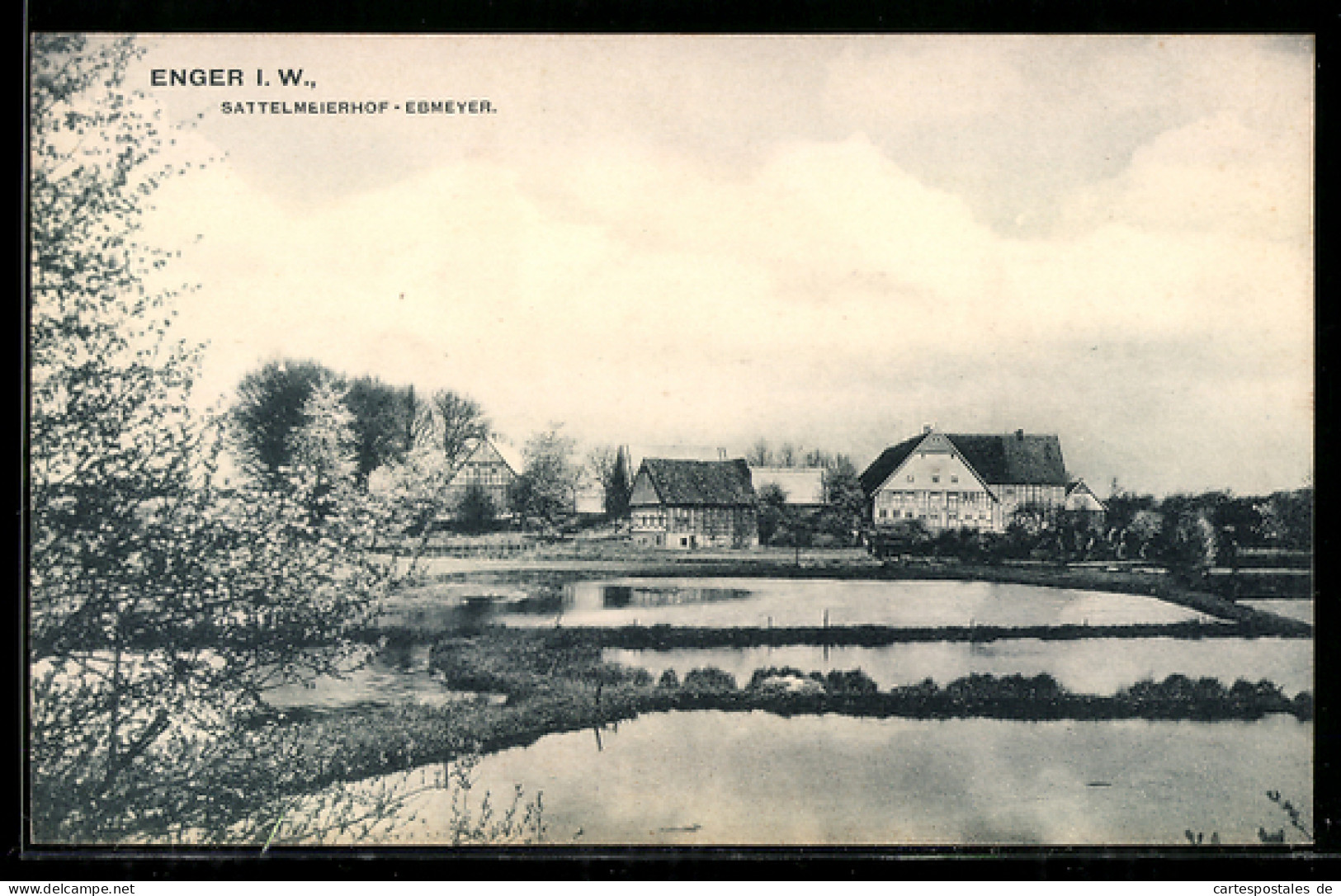 AK Enger, Sattelmeierhof-Ringsthof aus der Ferne