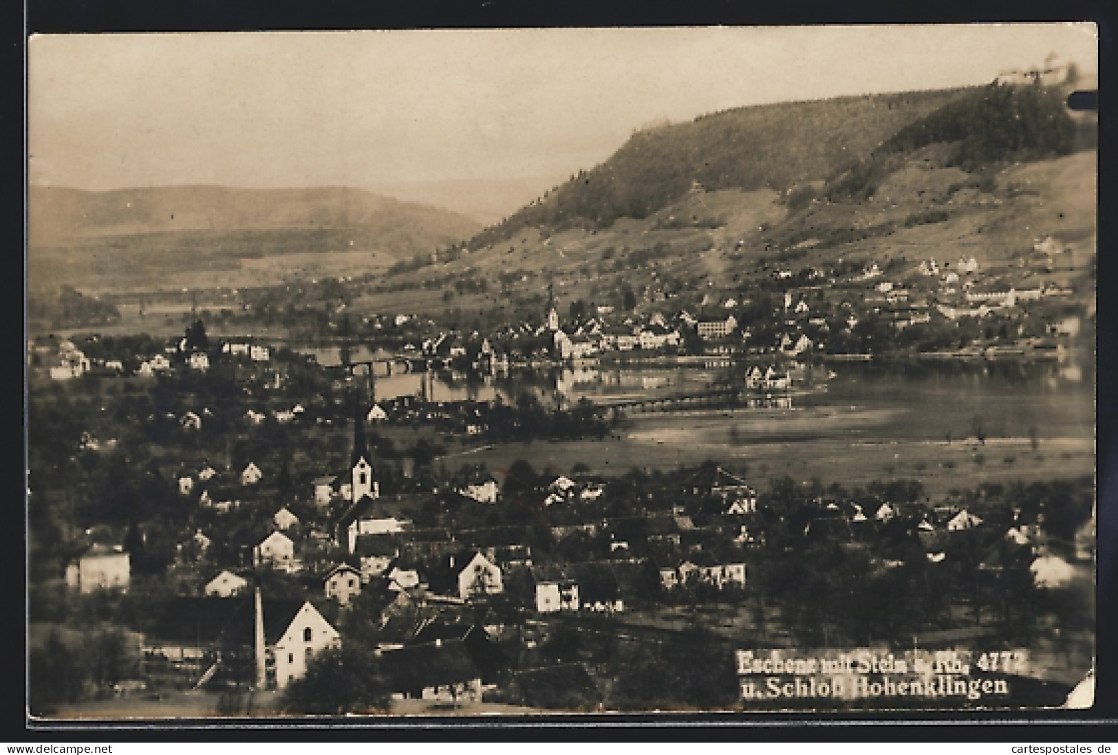 AK Eschenz, Gesamtansicht mit Blick auf Stein a. Rh.