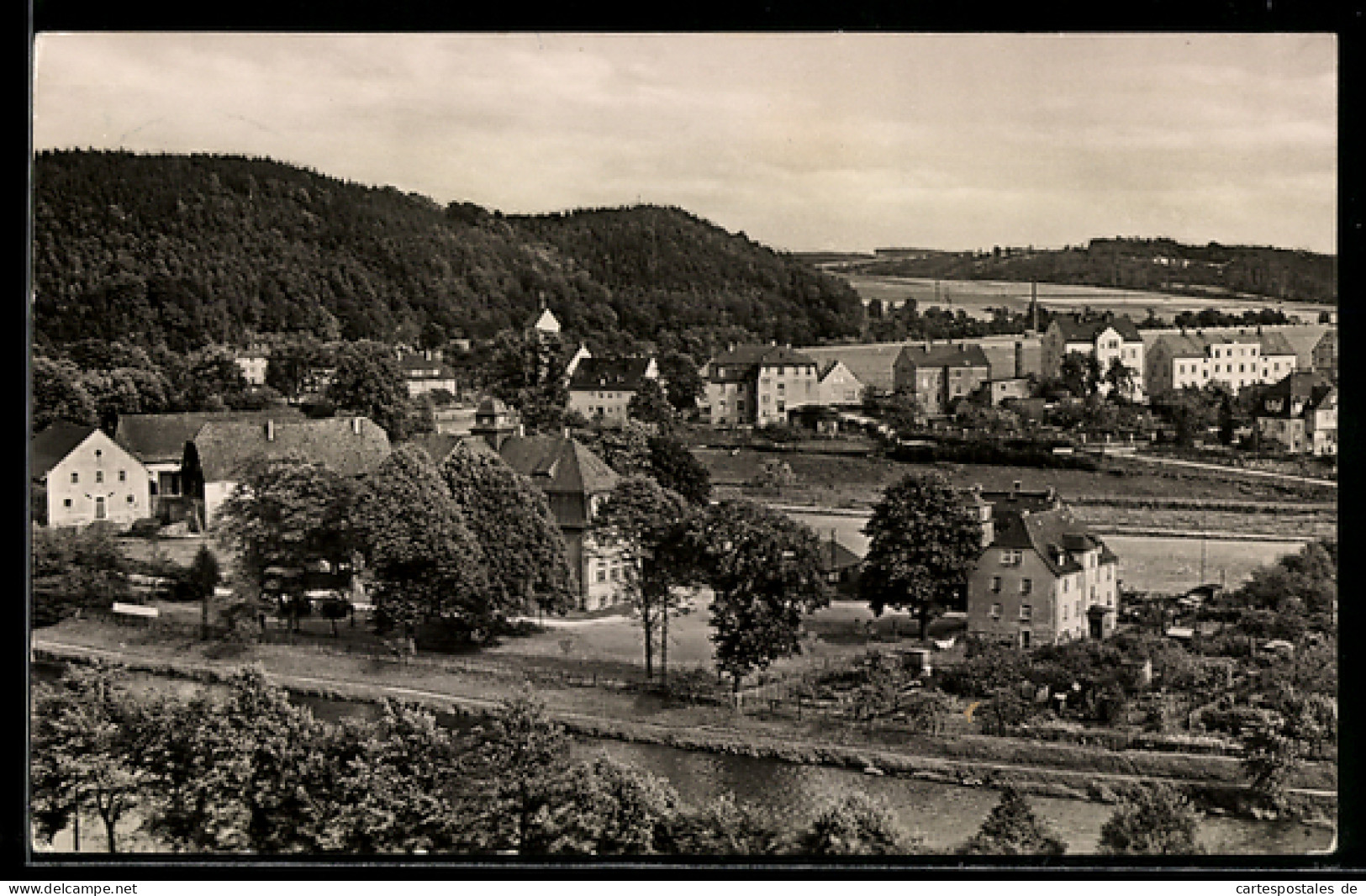 AK Falkenau /Flöha, Ortsansicht aus der Vogelschau