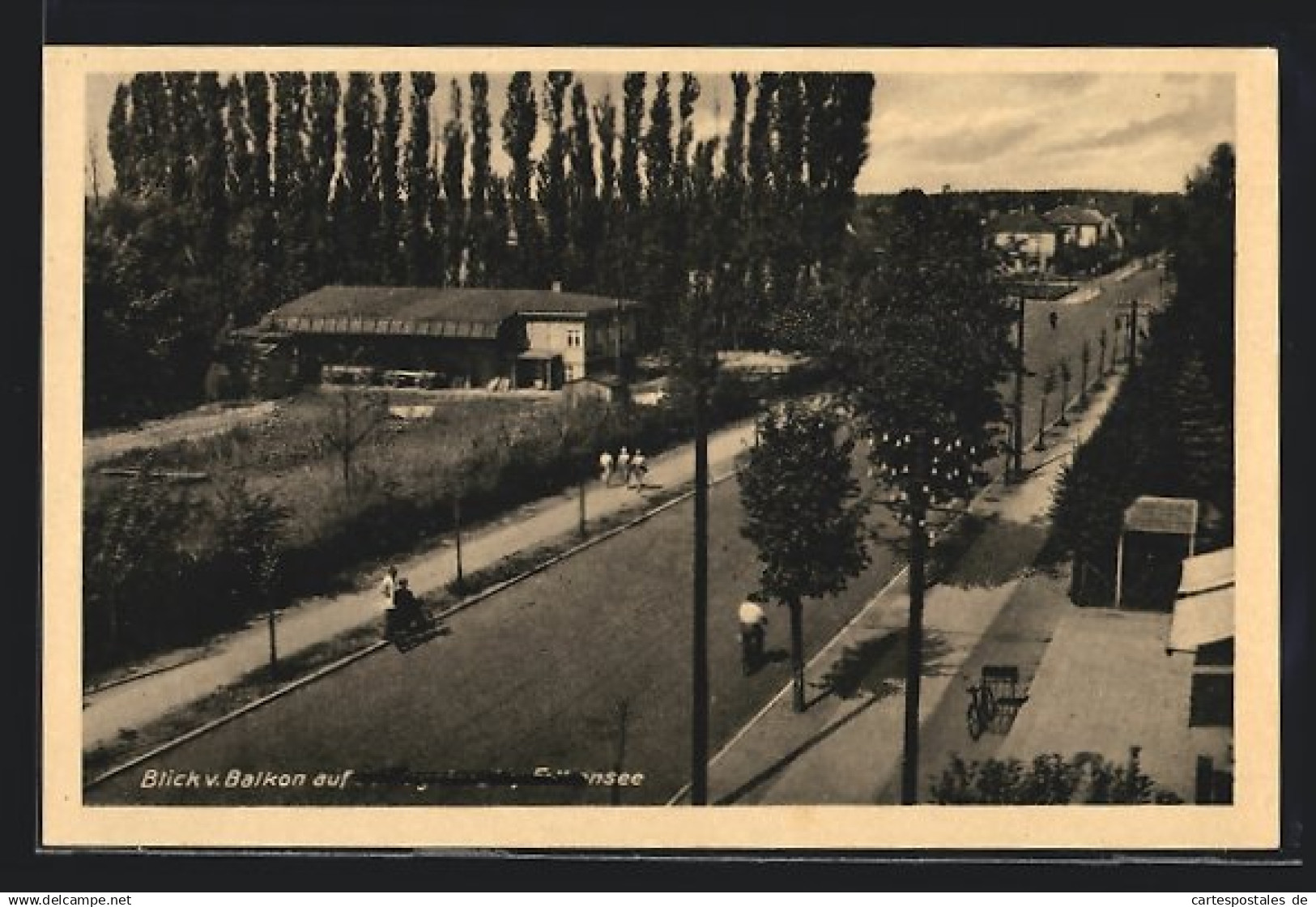 AK Falkensee, Blick vom Balkon auf die Schlageterstrasse