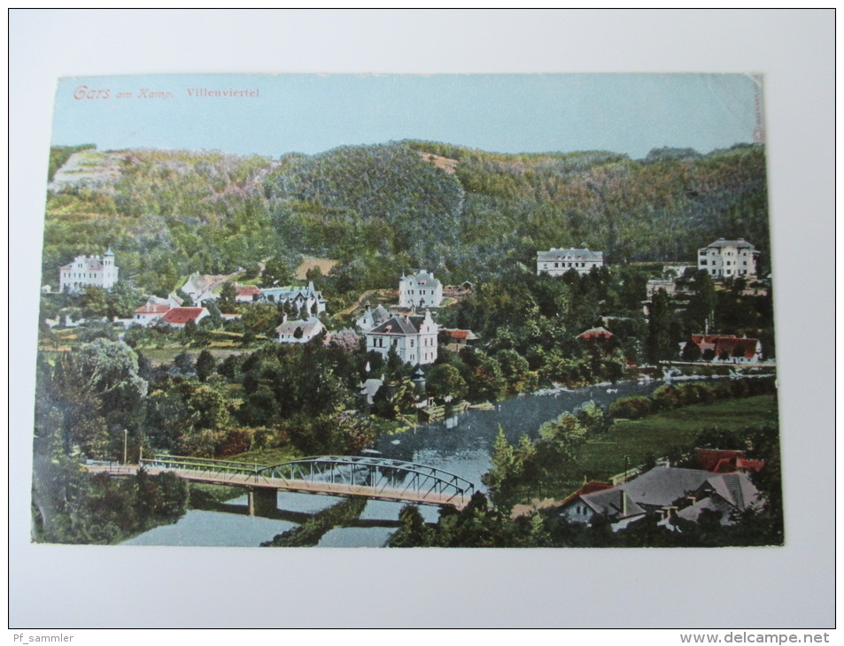 AK Farbe Österreich 190? Gars am Kamp Villenviertel echt gelaufen! No. 254 Verlag von Julius Kiennast, Gars