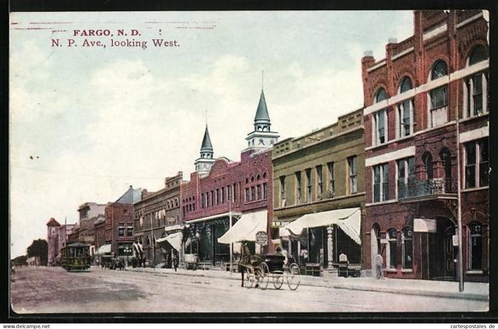 AK Fargo, ND, N. P. Ave., looking West