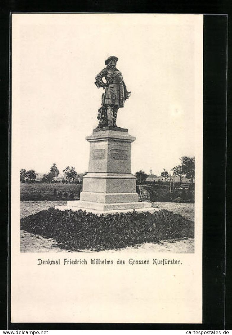 AK Fehrbellin, Denkmal Friedrich Wilhelms des Grossen Kurfürsten