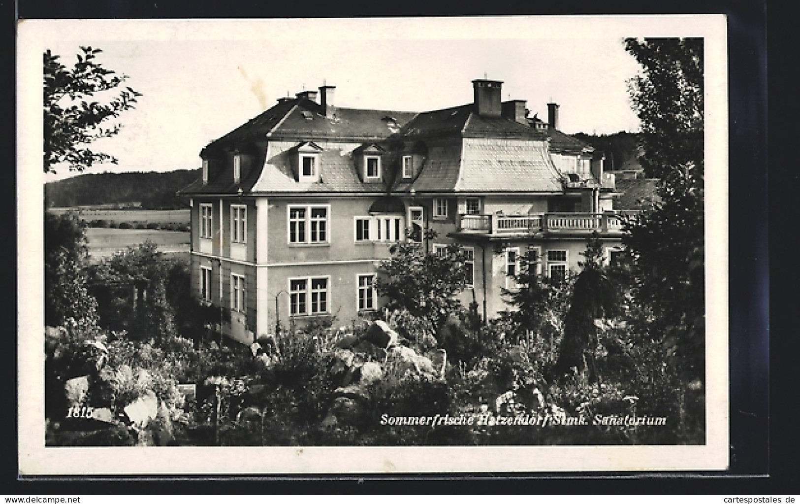 AK Fehring, Sommerfrische Hatzendorf, Sanatorium mit Garten