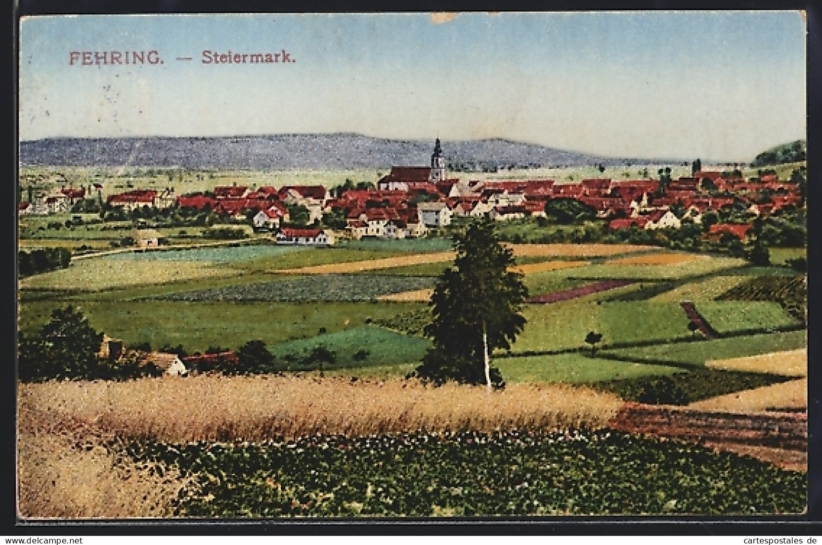 AK Fehring /Steiermark, Gesamtansicht mit Feldern