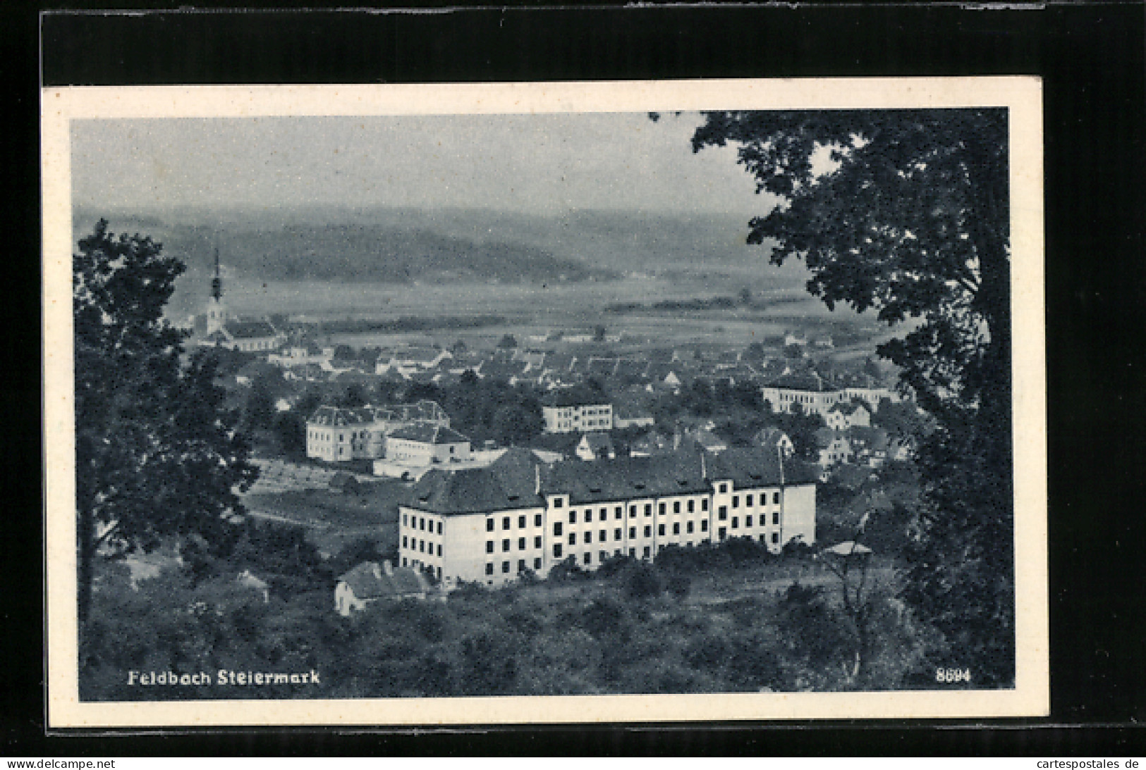AK Feldbach /Steiermark, Ortsansicht vom Berg aus