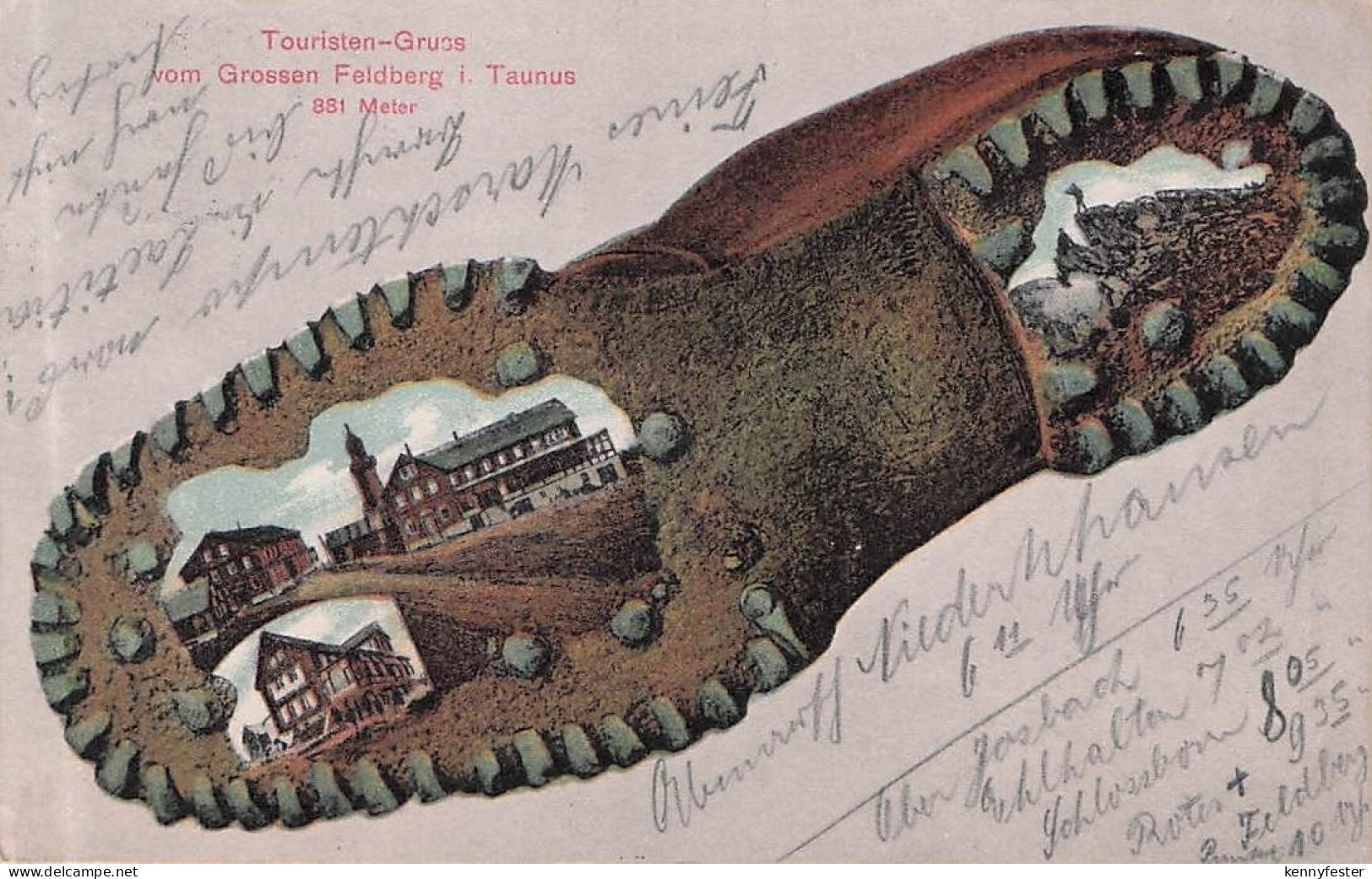 AK Feldberg i. T., Hotel Feldberg, Wanderschuh